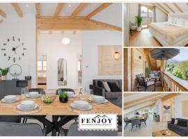 FENJOY: Ferienapartment mit Bergblick / Balkon / BBQ，位于基姆湖畔贝尔瑙的酒店