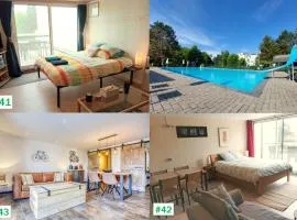3 Studios - 3 Ambiances - Tout confort - Piscine ouverte