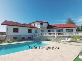 Villa 5*, 15 personnes, Piscine à 20 min de Genève，位于Juvigny的酒店