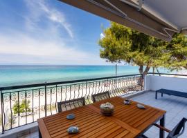 Siviri Sunset Amazing Sea View- With fireplace -Starlink wifi，位于希维利的住宿