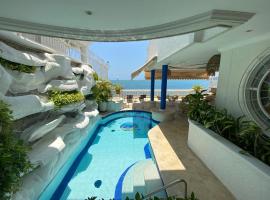 Azul Hotel Boutique，位于圣玛尔塔的带按摩浴缸的酒店