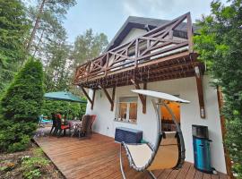 Ferienhaus JULKA am See mit Kamin & WLAN - Domek Letniskowy JULKA，位于Nowa Kaletka的酒店