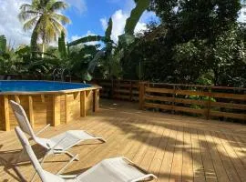 Gîte Studio bas de villa - Ti Bambou nature SPA-jacuzzi - Sainte Anne Guadeloupe