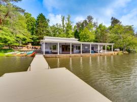 Lakefront Six Mile Retreat with Hot Tub and Dock!，位于Six Mile的酒店