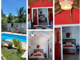 Charmant bungalow a Baie Mahault avec piscine privee，位于拜马欧的酒店