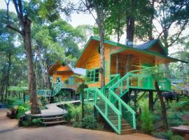 Măng Đen Treehouse Village Resort & Zipline，位于Kon Von Kla的酒店