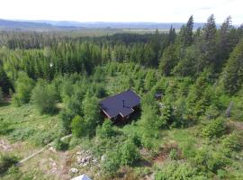 Cozy forest cabin with amazing mountain view，位于图什比的酒店