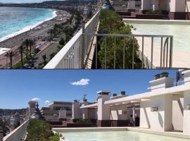 Studio with Terrace & Rooftop Pool in Promenade des Anglais，位于尼斯的酒店