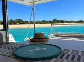 Tintamarre exclusive dinner and night at anchor