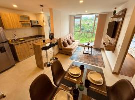 Espectacular vista, apto de lujo, piscina, gym，位于马尼萨莱斯的带泳池的酒店