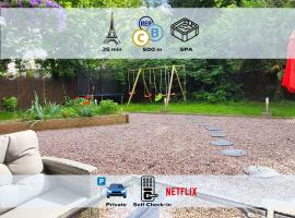 Villa L'Alameda Spa Billard Paris Centre 35min，位于维伊尔勒比松的带热水浴缸的酒店