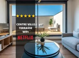 DOWNTOWN ROOFTOP - CENTRE VILLE - WiFi - TERRASSE - NETFLIX