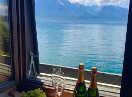 Montreux Riviera Suite Waterfront 3 Bedrooms Private Parking，位于蒙特勒的自助式住宿