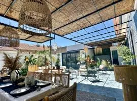 Divine Idylle Luxe 3 chambres, terrasse 130m2, jacuzzi, Clim Plein centre