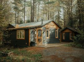 The Doma Lodge - Cozy Muskoka Cabin in the Woods，位于亨茨维尔的带停车场的酒店
