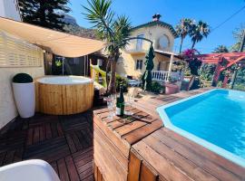 Calpe chalet privado piscina a 5min de la playa y centro jacuzzi barbacoa wifi aire，位于卡尔佩的酒店