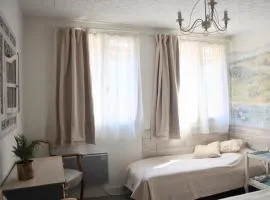 Petite chambre avec 2 lits dans maison d'artiste centre ville