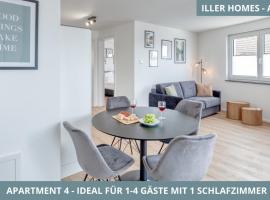Iller Homes - 5 x Moderne Fewos je 1bis2 oder 1bis4 Pers mit Küche u Balkon - Parkplätze vorhanden，位于沃海根的酒店