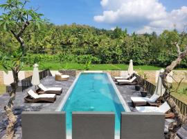 Villa Norwegia - pool with panorama rice field view，位于日惹的酒店