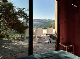 Maison bois avec vue lac Piscine