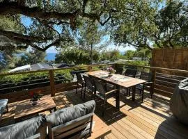 Bungalow vue mer, jacuzzi, terrase, jardin