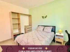 Coeur de Fos-Centre Ville-CLIM-Plages-Parking-4 personnes