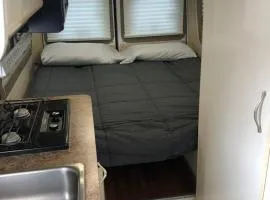 Private and cozy RV with full hookups in a convenient area with direct bus to NYC Manhattan only 2 blocks away