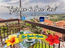 Garden & Sea View - Free Beach Access and Garage - WiFi