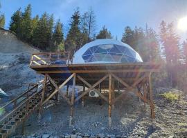 Alpenrose Dome Hottub King Bed view，位于戈尔登的酒店