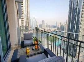 Stunning fountain view in Downtown, next to Burj Khalifa Only 5minutes walk from Dubai Mall