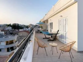 City Center Top Floor Big Balcony 2BR Close to the Beach