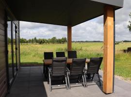 Chalet with shared pool near Giethoorn，位于Blesdijke的酒店