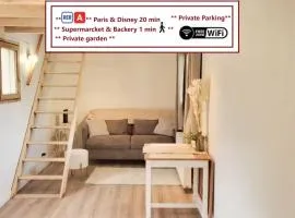 Le Petit Noisy entre Paris et Disney, proche Centrex avec Jardin privatif et parking