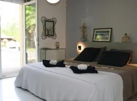 Cocon de Verdure avec piscine chambre lit king-size 2m