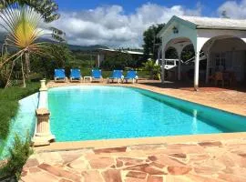 Villa de 3 chambres avec vue sur la mer piscine privee et jardin clos a Le Carbet a 2 km de la plage