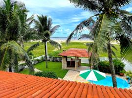 Beautiful house by the sea in Barra do Cunhaú，位于巴拉多库努的酒店