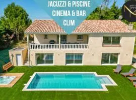 Villa 15 personnes - Piscine - Jacuzzi - Clim - Bar - Billard - Cinéma - Vue Panoramique
