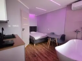 Wrzosowe Wzgórze - Małe Studio z Wanną w Pokoju