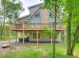 Spacious Pocono Cabin Games, Hot Tub, Lake Access