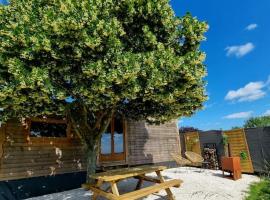 Tiny House Petite Balnéo Cheminée exterieure，位于Lisle-sur-Tarn的酒店