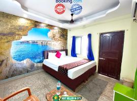 Goroomgo JK Inn ! Puri গোরুমগো জে কে ইন পুরী - Sea-View-Room - All-Room-Attached-Balcony-with-Kitchen-Wifi-Restaurant-and-Parking-facilities-Prime-Location-Best Selling in Puri，位于普里的酒店