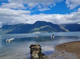 Feriehus ved fjorden i Solvorn，位于Luster的酒店