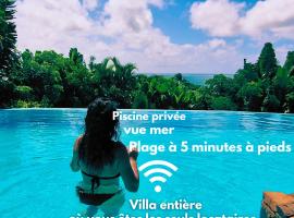 La VILLA ANKARENA Location de villa entière avec PISCINE PRIVEE Cuisine Wifi TV Plage à 5 minutes à pied，位于圣玛丽的酒店