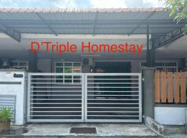 D'Triple Homestay Bandar Jasin Bestari Jasin Melaka，位于Bemban的酒店