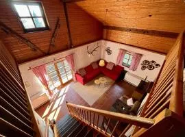 Waldferienhaus 98 im bayerischen Waldferiendorf I 3 Schlafzimmer I Lagerfeuerplatz