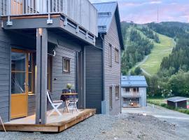 Funäsdalshöjden Funäsdalen，位于菲奈斯达伦的带停车场的酒店