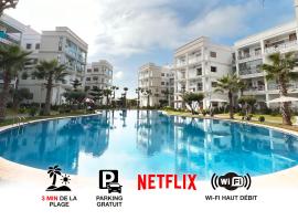 COSTA APPART -3min Plage- Netflix-Piscine-Climat，位于布兹尼盖的酒店