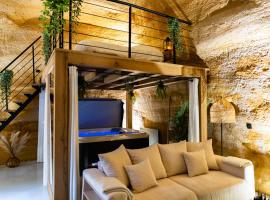 Le temps suspendu, Nuit sous la roche & jacuzzi，位于杜埃拉丰坦的酒店