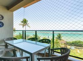 Flat vista mar no La Fleur Polinésia - Muro Alto - Porto de Galinhas，位于Cupe的酒店