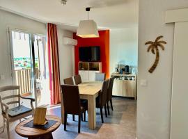 Cosy plage - Apt entièrement climatisé avec piscine partagée et garage clos，位于塞特港的酒店